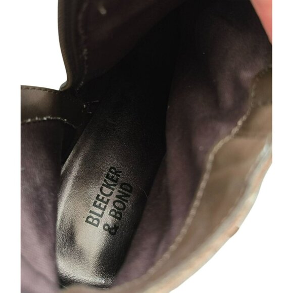 Bleeker & Bond Womens Leather Snake Print Ankle Boots Brown Cream Sz 10M JJ4015 - Picture 6 of 10